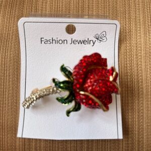 Beautiful red Holiday broach from Fashion Jewelry
